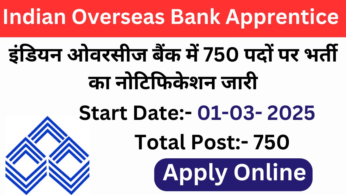 Indian Overseas Bank Apprentice Recruitment 2025