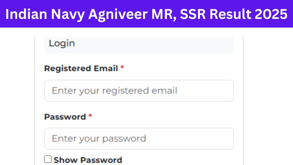 Indian Navy Agniveer MR, SSR Result 2025