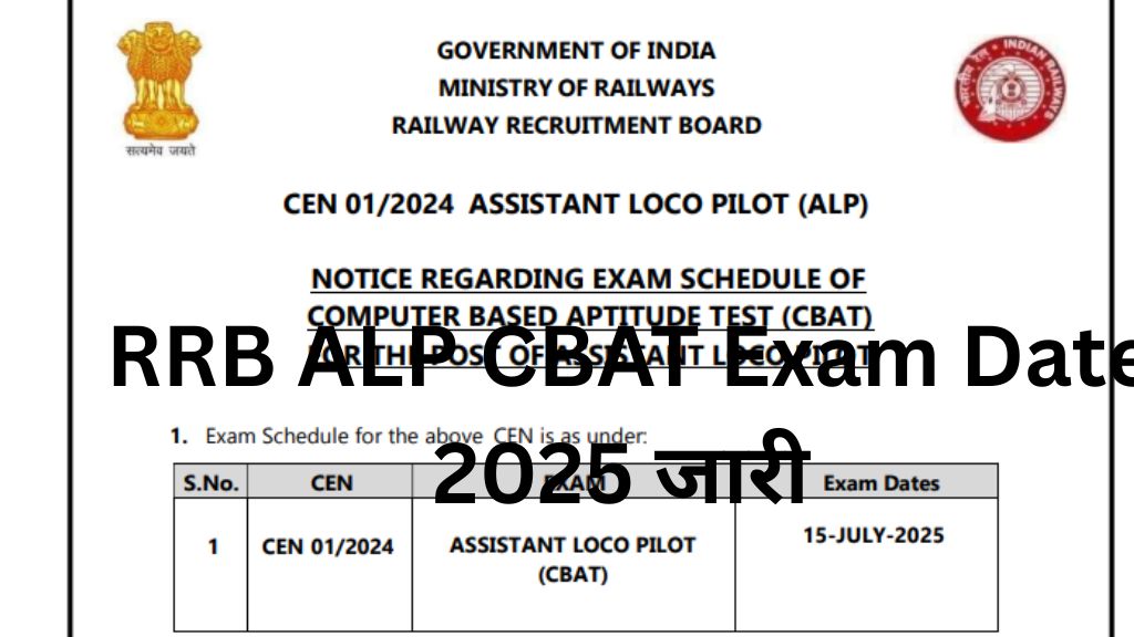 RRB ALP CBAT Admit Card 2025