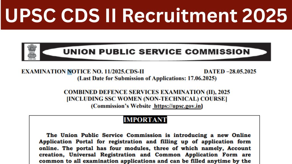 UPSC CDS II Recruitment 2025