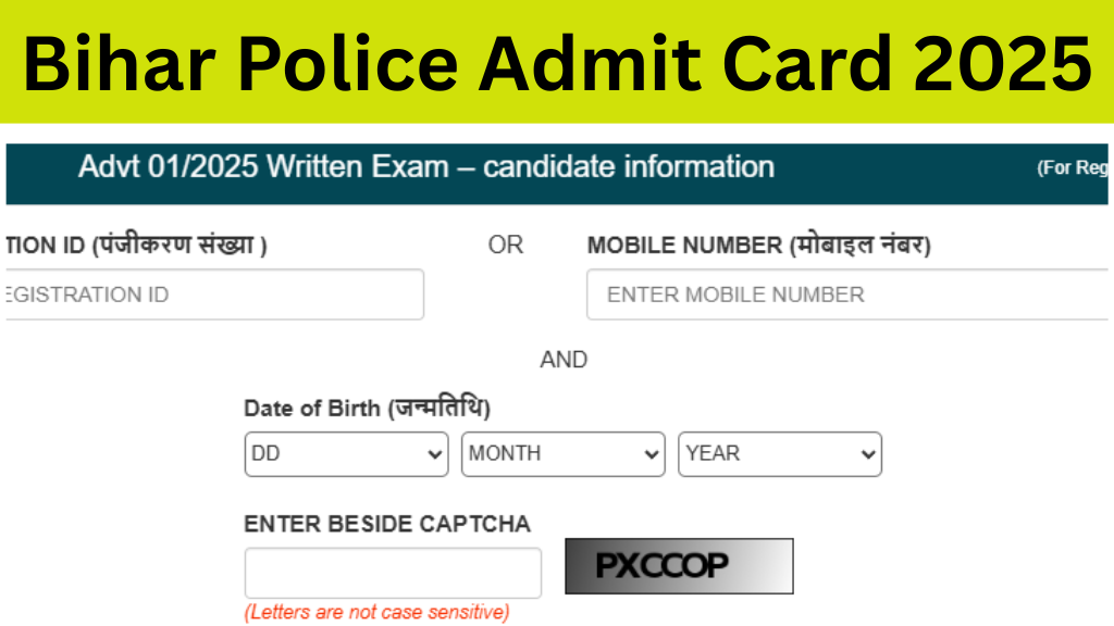 Bihar Police Admit Card 2025