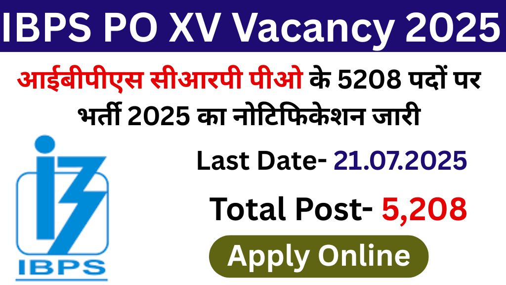 IBPS CRP PO MT XV Recruitment 2025