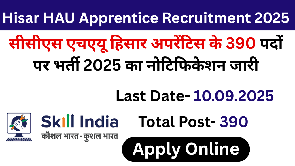 Hisar HAU Apprentice Recruitment 2025