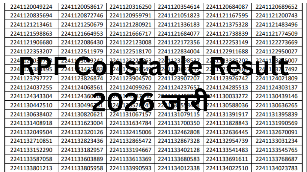 RPF Constable Result 2026 1 1